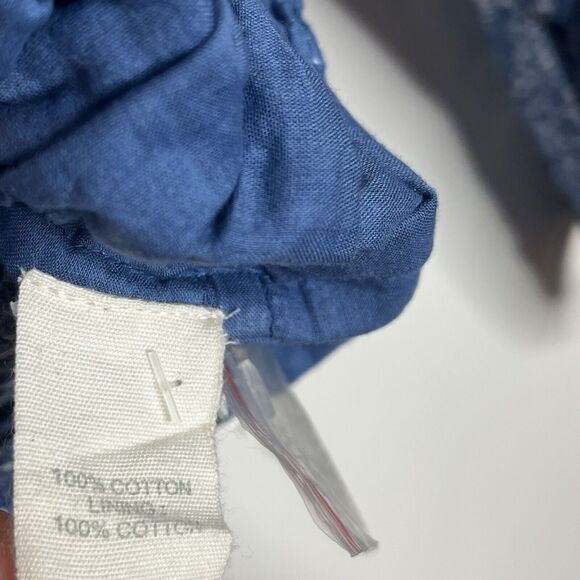 Forever That Girl Anthropologie Top Blue Womens M Boho Aztec Peasant Wrap - Picture 8 of 11